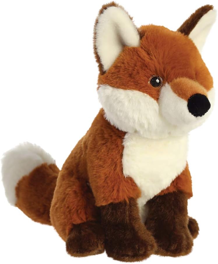 aurora, 35009, eco nation, fox, 9in, soft toy, brown & white aurora, 35009, eco nation, fox, 9in, soft toy, brown & white