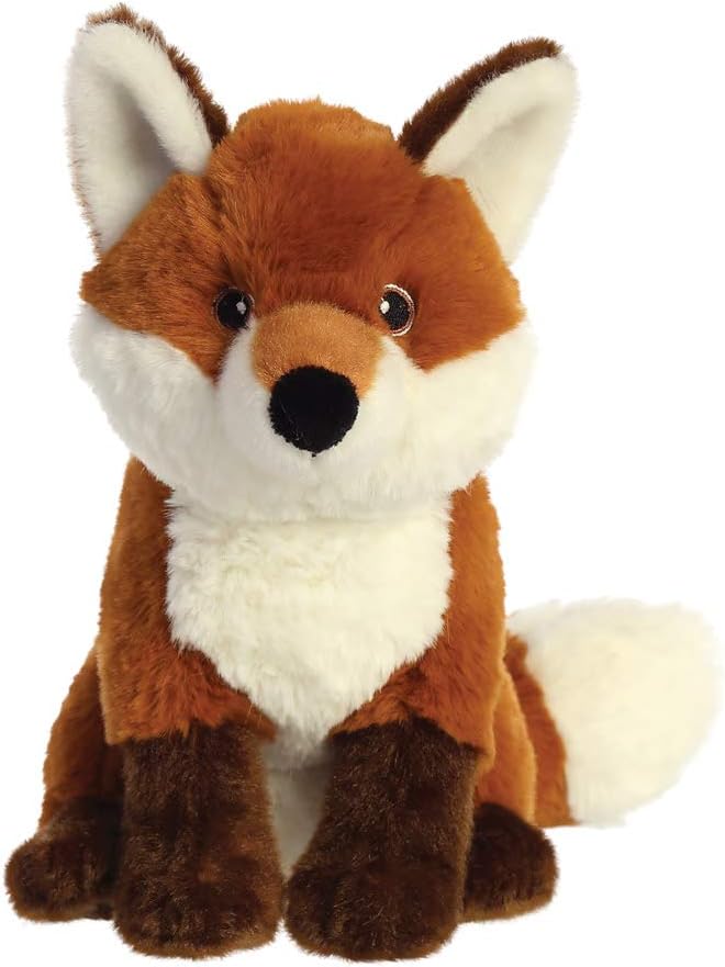 aurora, 35009, eco nation, fox, 9in, soft toy, brown & white aurora, 35009, eco nation, fox, 9in, soft toy, brown & white