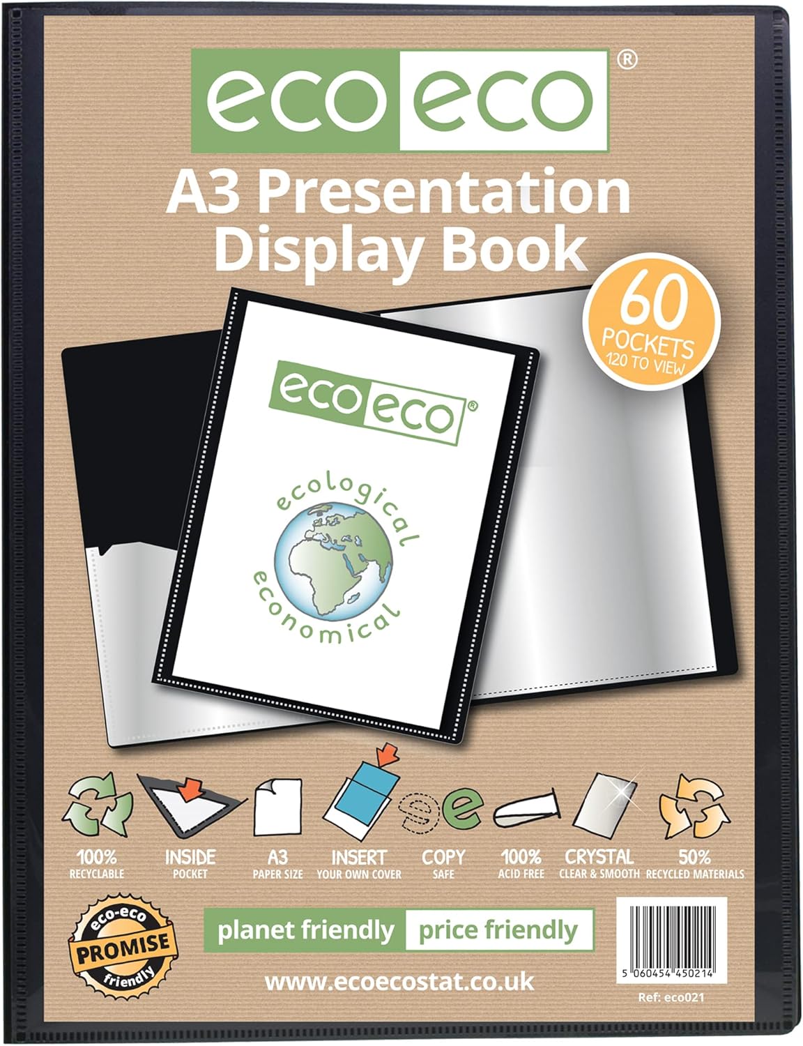 eco eco a3 50% recycled 60 pocket presentation display book eco eco a3 50% recycled 60 pocket presentation display book