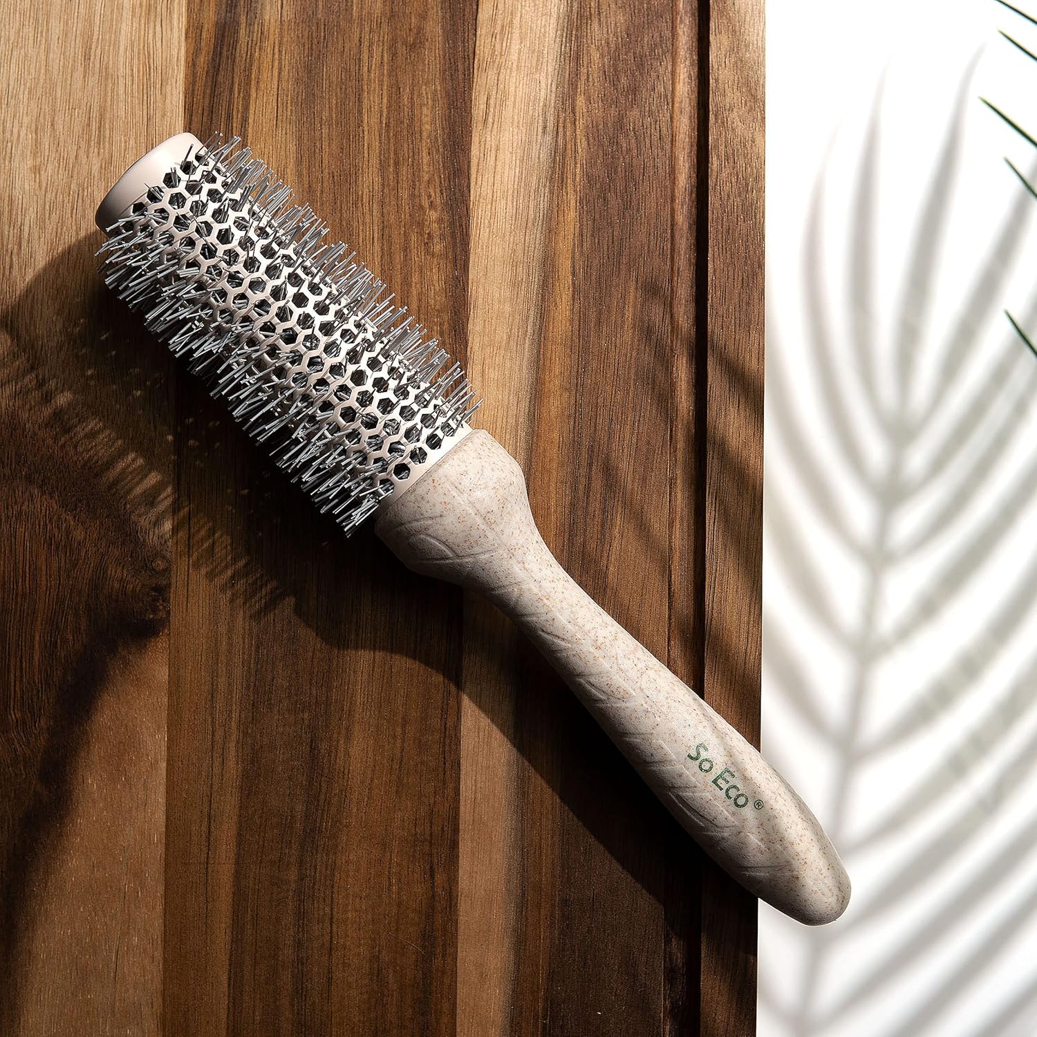 so eco small 32 mm thermo ceramic round brush hair styling, volumising & curling brush for short to medium hair. sustainable bioplastic handle & pins made from recycled plastics so eco small 32 mm thermo ceramic round brush hair styling, volumising & curling brush for short to medium hair. sustainable bioplastic handle & pins made from recycled plastics
